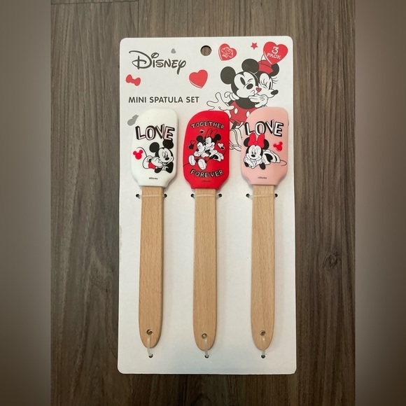 Disney Mini Spatula 3 piece Set with Mickey and Minnie -NWT - Picture 3 of 3